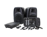 Gemini ES-210MXBLU-ST Portable PA System 600 Watt with 2x Speakers/ Amp/ Mixer/ Mic